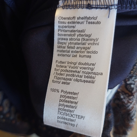 VENUS Blue and Orange Patterned Romper Sheer Belt Boho - Picture 6 of 6